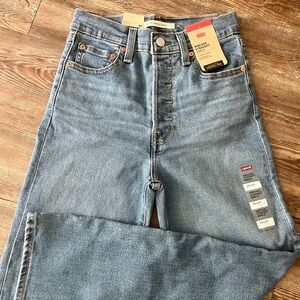 New Levi’s Ribcage Straight Ankle Blue Jeans Size 25 x 27